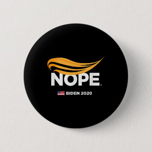Anti-Trump, Biden 2020, Trump Nope, Ronde Button 5,7 Cm