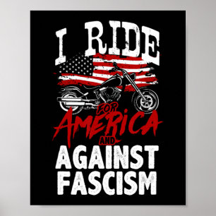 Anti-Trump biker verzet zich tegen fascisme protes Poster