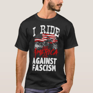 Anti-Trump biker verzet zich tegen fascisme protes T-shirt