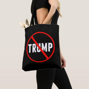 Anti-Trump Bold Red Strike Through Black Draagtas