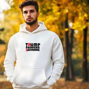 Anti-Trump boodschap zwart rood Hoodie