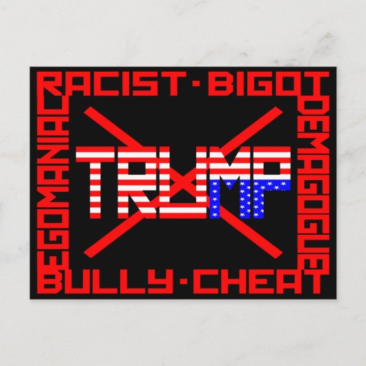 Anti Trump Briefkaart (Voorkant)
