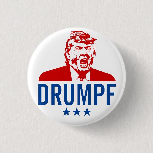 Anti-Trump-Button: "DRUMPF" Ronde Button 3,2 Cm (Voorkant)