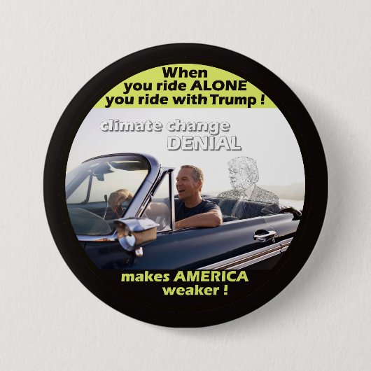 Anti-Trump Climate Denial Ronde Button 7,6 Cm (Voorkant)