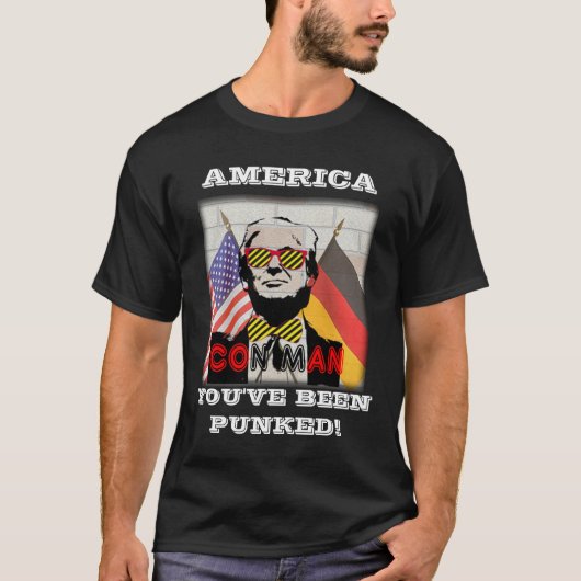Anti-Trump Con Man Rusland Puppet T-shirt (Voorkant)