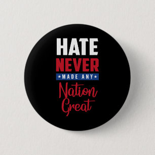Anti Trump Democraat Cadeau Haat Heeft Nooit Een N Ronde Button 5,7 Cm