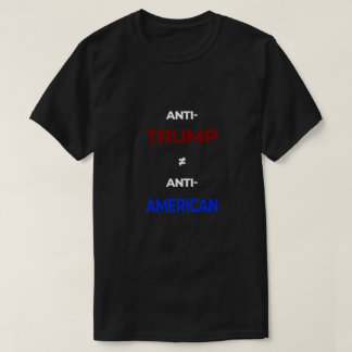 Anti-Trump Does Not Equal Anti-American Red Blue v T-shirt
