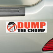 Anti-Trump - Dump the Chump - Bumpersticker (Op auto)