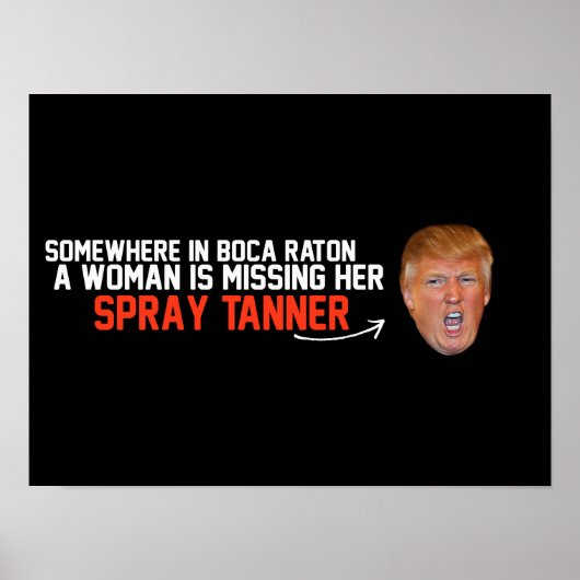 Anti-Trump - Een vrouw mist haar sproeier - Poster (Voorkant)