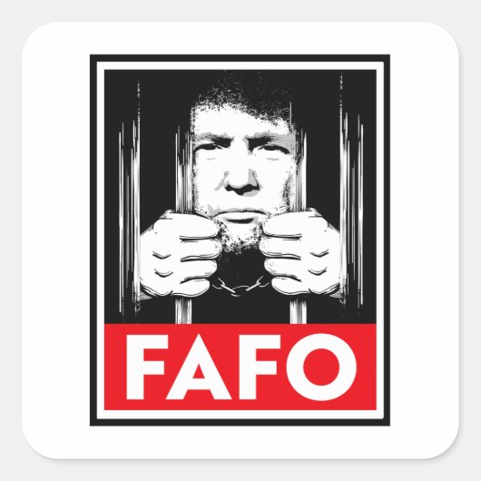 Anti-Trump FAFO Vierkante Sticker (Voorkant)