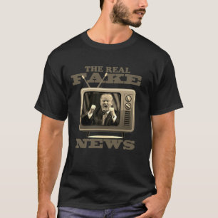 Anti-Trump Fake News TV News T-shirt