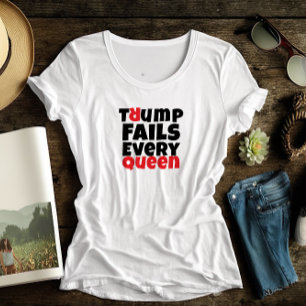 Anti-Trump feministische protestslogan rood zwart Tri-Blend Shirt