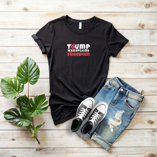 Anti-Trump feministische protestslogan rood zwart Tri-Blend Shirt
