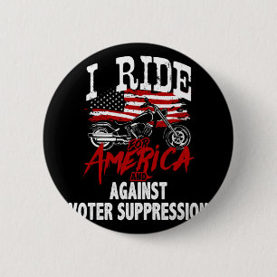 Anti-Trump-fietser verzet zich tegen onderdrukking Ronde Button 5,7 Cm