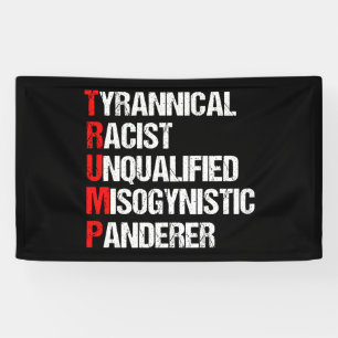 Anti Trump Funny Acrostic Political Spandoek