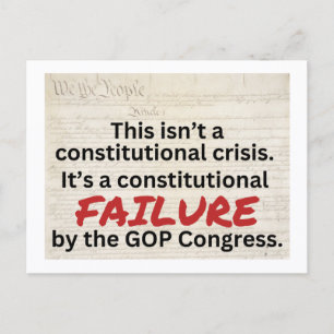 Anti-Trump GOP constitutionele mislukking crisis Briefkaart