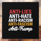 Anti Trump haat leugens en fascisme verzet zich te Raamsticker (Vel 2)