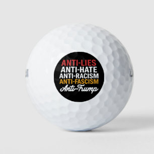 Anti Trump Haat Leugens en Fascisme Weersta Anti T Golfballen