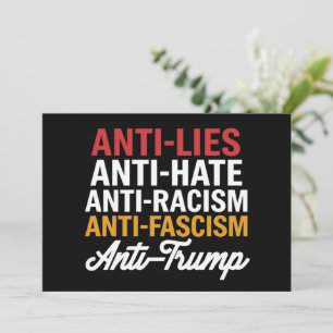 Anti Trump Haat Leugens en Fascisme Weersta Anti T Kaart