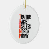 Anti-Trump Keramisch Ornament (Rechts)