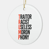 Anti-Trump Keramisch Ornament (Links)