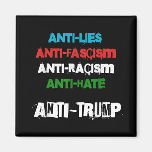 Anti Trump liegt tegen fascisme en haat Trump 86 4 Magneet