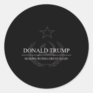 Anti-Trump maakt Rusland weer groot Ronde Sticker