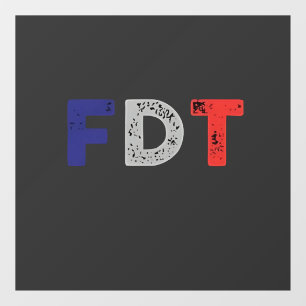 Anti Trump Maga FDT verzet zich tegen democratie r Raamsticker