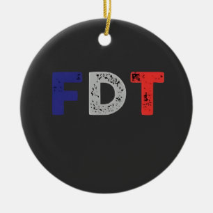 Anti Trump Maga FDT Weersta Democratie Retro Keramisch Ornament