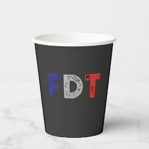 Anti Trump Maga FDT Weerstand Democatie Retro Papieren Bekers