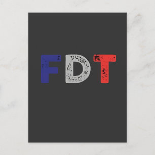 Anti Trump Maga FDT Weerstand Democratie Retro Aankondigingskaart