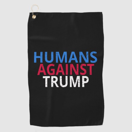 Anti-Trump - Mensen tegen Trump Golfhanddoek (Voorkant)