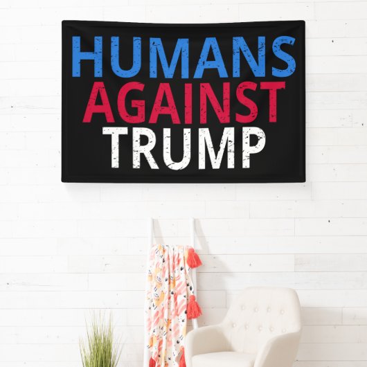 Anti-Trump - Mensen tegen Trump Spandoek (Insitu)