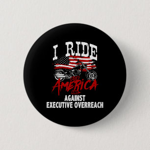 Anti Trump-motorrijder verzet zich tegen executiev Ronde Button 5,7 Cm