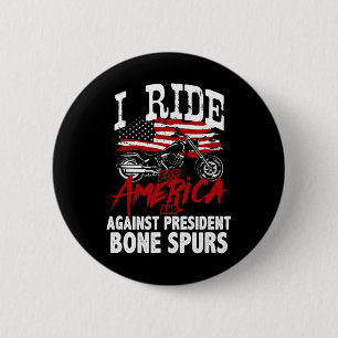 Anti-Trump-motorrijder verzet zich tegen president Ronde Button 5,7 Cm