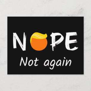 Anti-Trump - Nee, niet weer II Feestdagenkaart