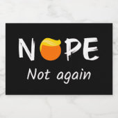 Anti-Trump - Nee, niet weer II Sparkling Wijnetiket (Enkel label)
