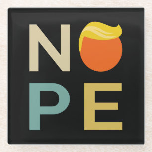 Anti-Trump - Nope Edition III Glazen Onderzetter