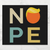Anti-Trump - Nope Edition III Likeurfles Etiket (Enkel label)