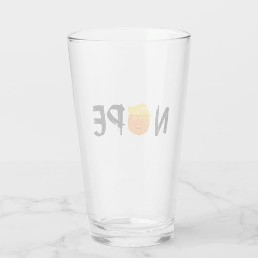 Anti-Trump - Nope Halloween Edition II Glas (Achterkant)