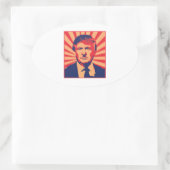Anti-Trump Ovale Sticker (Tas)