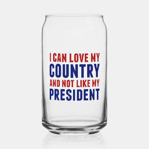 Anti Trump patriottisch niet mijn President Blikvorm Glas