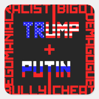 Anti-Trump+Poetin Vierkante Sticker