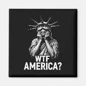 Anti-trump Political And Democracy Wtf America 2 Magneet (Voorkant)