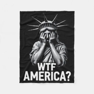 Anti-trump Politiek En Democratie Wtf Amerika _2  Fleece Deken