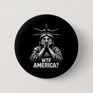 Anti-trump Politiek En Democratie Wtf Amerika 3 Ronde Button 5,7 Cm
