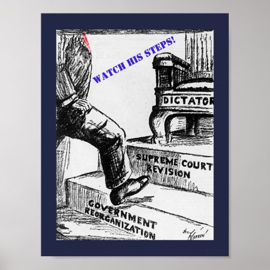 Anti-trump politieke Cartoon - oude cartoon Poster (Voorkant)