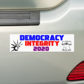 Anti-Trump Pro-Democracy bumper sticker (Op auto)