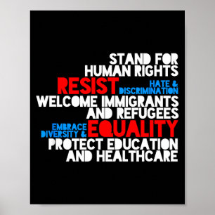 Anti trump protest mensenrechten weerstaan Anti tr Poster