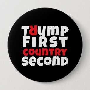 Anti-Trump-protestslogan rood zwart Ronde Button 4,0 Cm